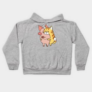 Friend Not Food Cat Kids Hoodie